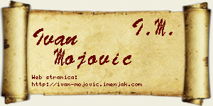 Ivan Mojović vizit kartica